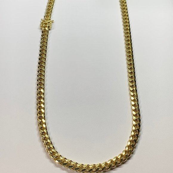 Necklace Yellow Gold, Miami Cuban Link Necklace - Picture 2 of 9